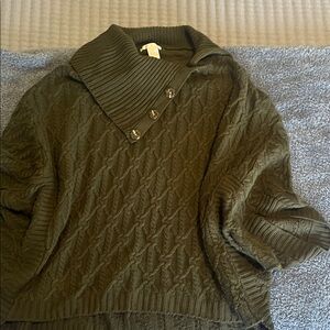 Design History Forest Green Cowl Neck Sweater